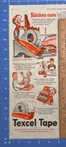 Vintage Print Ad Texcel Tape Dispenser Cellophane New Brunswick NJ 13.5&quot;... - £9.24 GBP