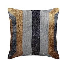 Silver 16&quot;x16&quot; Pillow Cover, Silk, Abstract, Glitz And Glitter - £49.07 GBP+