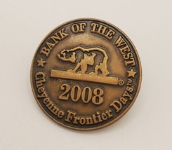 Bank of the West Cheyenne Frontier Days 2008 Collectible Lapel Hat Pin Bear - £15.32 GBP