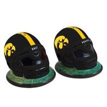 HAWKEYES FOOTBALL Helmet SET Salt n Pepper Shakers NEW - £17.32 GBP