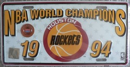 Houston Rockets 1994 Nba Basketball Champs Metal License Plate Wall Sign Tag - £10.02 GBP