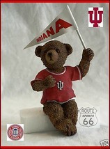 Indiana Hoosiers Football Basketball Fan Bear W Iu Flag - $15.51