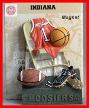 INDIANA HOOSIERS FREE SHIPPING FOOTBALL BASKETBALL 3D MAGNET GREAT GIFT IU - £8.65 GBP