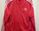adidas Youth XL/Large Originals Adicolor Classics Red &amp; White Track Jacket - £26.41 GBP