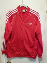 adidas Youth XL/Large Originals Adicolor Classics Red &amp; White Track Jacket - $33.66