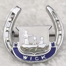 Wick Pin Vintage Metal Enamel Horseshoe - $12.95