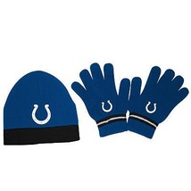 INDIANAPOLIS COLTS KIDS KNIT FREE SHIPPING CAP HAT &amp; GLOVES REEBOK - $19.34