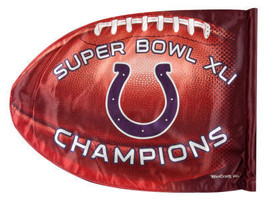 INDIANAPOLIS COLTS NFL SUPER BOWL CHAMPS AUTO CAR FLAG NEW FREE SHIPPING - £12.58 GBP