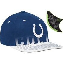 Indianapolis Colts 2010 Sideline Player Pro Shape Flat Brim Flex Hat Cap REEBOK - £16.40 GBP