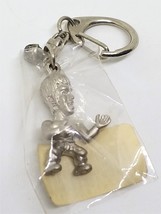 Bruce Lee Mini Figure Silver Metal Keychain Key Ring #03 - 1990s Japan I... - £19.87 GBP
