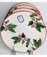 4 Dinner Plate  Turkey Christmas HOLLY AND IVY - 10.5” NEW - $80.61 CAD