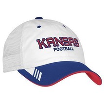 Kansas Jayhawks Football Hat Cap Adidas Mens New Adj - £15.45 GBP