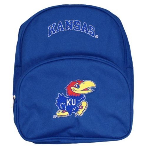 KANSAS JAYHAWKS FREE SHIPPING FOOTBALL SMALL GAME BAG-PACK SEWN LOGOS- 2 ZIPPER- - $21.05