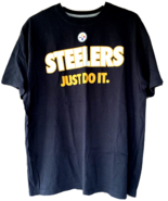 Pittsburgh Steelers T Shirt Nike Just Do It Mens XXL Black NFL Team Cott... - $19.20