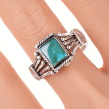 sz11.5 30&#39;s-40&#39;s Navajo puzzle ring silver and turquoise - £421.99 GBP