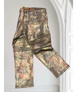 Men&#39;s Makobi Big &amp; Tall Brown | Gold Foil Denim Pants NWT - £91.48 GBP