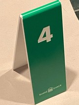 Shake Shack #4 Plastic Green Table Tent *Pre Owned* rrr1 - €11,11 EUR