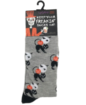 LeGale Halloween Crew Socks Black Cat Pumpkin Men&#39;s 8-12 Fall Gray Bats ... - $168.98 MXN
