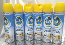 Lot 6 Pledge Clean It Granite &amp; Marble Cleaner Citrus Sunshine 9.7 oz. Ea - $672.36 MXN