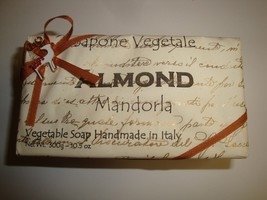 New Sapone Vegetale Handmade in Italy 10.5oz Bath Bar Almond (Mandorla) - £10.08 GBP