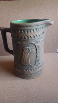 ANTIQUE RED WING BRUSHWARE ART POTTERY PITCHER CIRCA 1890-1920 - €118,12 EUR