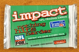 Vintage Sealed Pack Team NFL Football Trading Cards Impact Skybox 1995 - £3.28 GBP