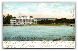 Sheldon Hall View From Water Lake Chautauqua New York NY UDB Postcard U20 - £2.76 GBP
