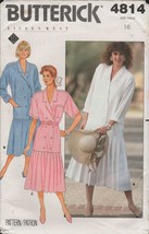 Butterick 4814 Eileen West DB Drop Waist Dress Pattern 1980s Choose Size Uncut - £10.19 GBP