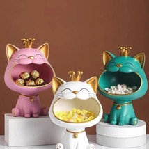 Lucky Cat Tray key storage, Chinese Storage Ornament Tray Table Cat Resi... - $39.99