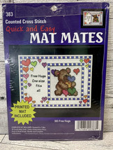 Counted Cross Stitch Kit Mat Mates &quot;Free Hugs&quot; #383 7&quot; X 5&quot; Sugarplum Express - £7.99 GBP