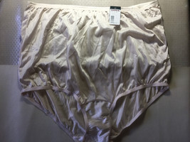 Size 10 VANITY Fair Women&#39;s Shiny Silky Nylon Ful Rise Panties Brief 3XL - £12.85 GBP