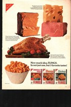Nabisco Flings and Thanksgiving turkey Vintage 1968 Vintage Print Ad 13x10&quot;b1 - £19.27 GBP