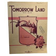 Tomorrow Land Waltz Vintage Piano Sheet Music 1921 H J Tandler Ballad - $10.49