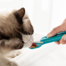 The Hot Cat Strip Spoon Feeder Squeezes Snack Pet Feeding Tools - £9.99 GBP