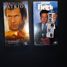 VHS The Patriot Mel Gibson &amp; Fletch Chevy Chase Movies New Sealed Movie Tapes 2 - £10.18 GBP