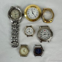 Vtg Watch Faces Lot Of 5 Plus Extras B.U.M. Eternity Timex For Parts Or Repair - £21.35 GBP