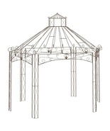  Garden Pavilion Antique brown Wrought Iron Large - €1.390,30 EUR