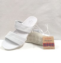 Dearfoams Low Foam Double Band Slide Women&#39;s Light Gray Sandal Size 9 | 9042 AW - £12.97 GBP