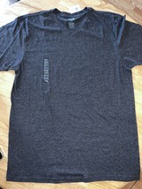 XL CSG Mens T-Shirt 100% Cotton V-Neck Short Sleeve Solid Gray  BNWT - £10.15 GBP