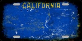 California Blue State Background Rusty Novelty Metal License Plate LP-8194 - £11.90 GBP
