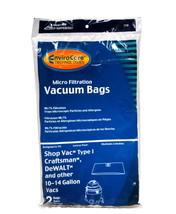 Envirocare Vac Bags Designed For Shop Vac Type I and Other 10 to 14 Gallon Vacs - £10.96 GBP