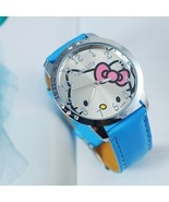 Cute Blue Kitty Ladies/Girls Crystal Quartz Big Wrist watch - $15.00