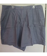 Womens Plus 3X Adrienne Vittadini Woman Light Blue Linen Bermuda Walking... - $25.80 CAD
