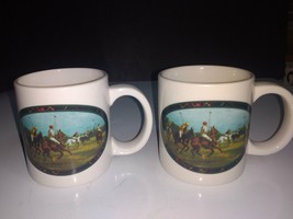 2 Vintage Ltd. Ed. Polo Ralph Lauren Equestrian Polo Players Horses Coffee Mugs - £5.93 GBP