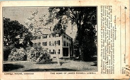 James Russell Lowell House Cambridge Massachusetts MA UNP UDB Postcard E7 - £5.93 GBP