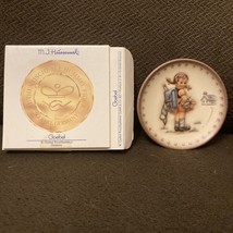 Vintage MJ Hummel Goebel Mini Plate School Girl #1164 With Box 3.25&quot; 980 - £15.00 GBP