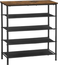 VASAGLE Shoe Rack 5 Tier, Narrow Shoe Organizer for Closet Entryway, with 4 - £34.09 GBP