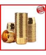 Convenient Gold Aluminum Muffin Cups - 100 Count, Ideal for Bakeries &amp; E... - $573.57 MXN