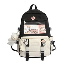 Fashion Backpack Waterproof Women For Teenager Girl Female School Bag Nylon Blac - £131.91 GBP