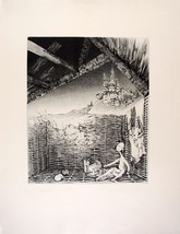 Georges PIERRON Engraving Signed/Numbered L&#39;Oublié 1981 - $85.00